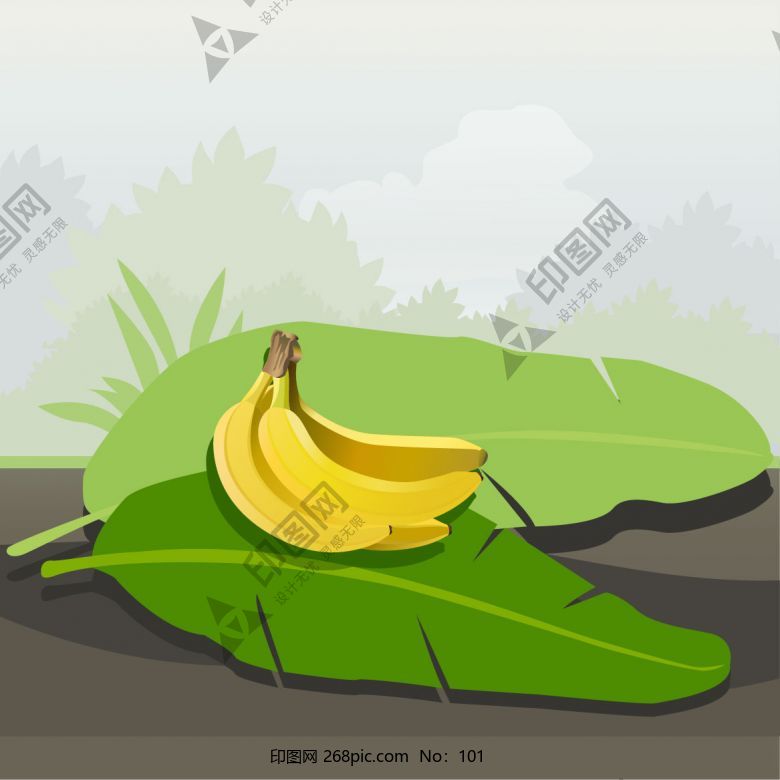 卡通香蕉背景图案