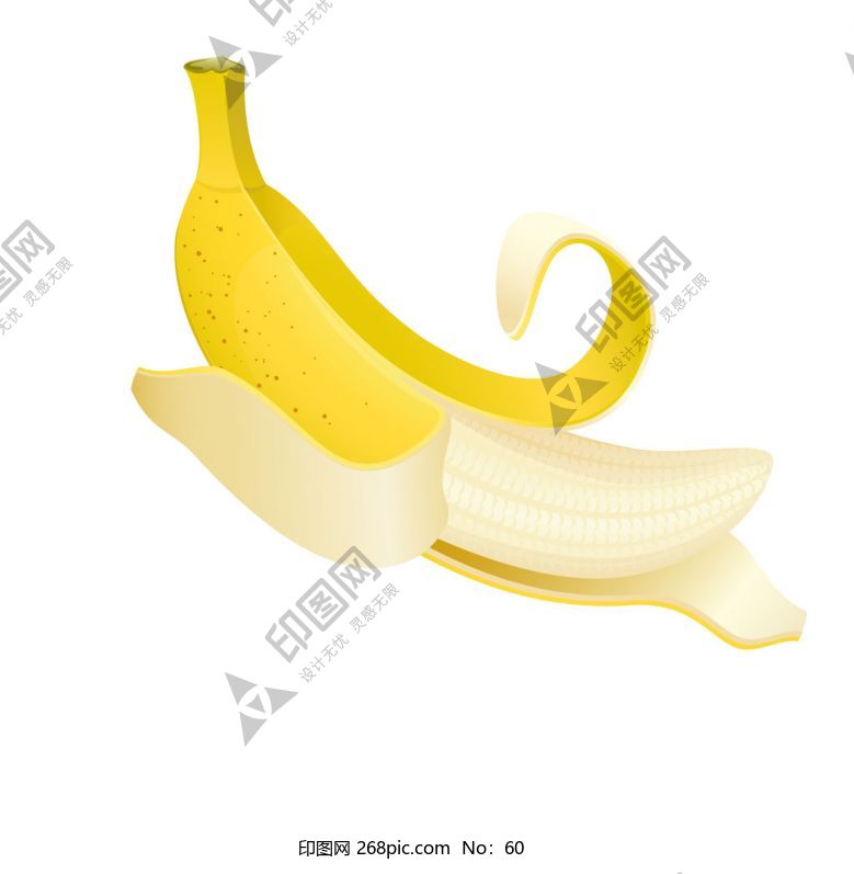 香蕉单个矢量图