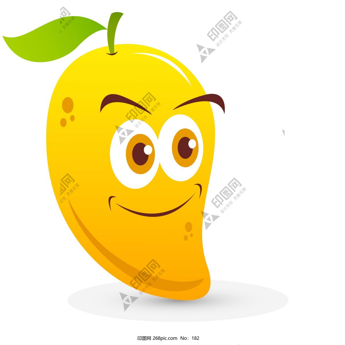 卡通芒果水果设计
