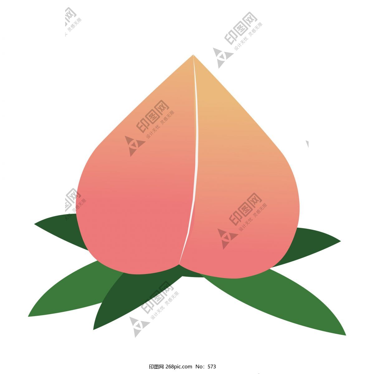 矢量艺术水果桃子
