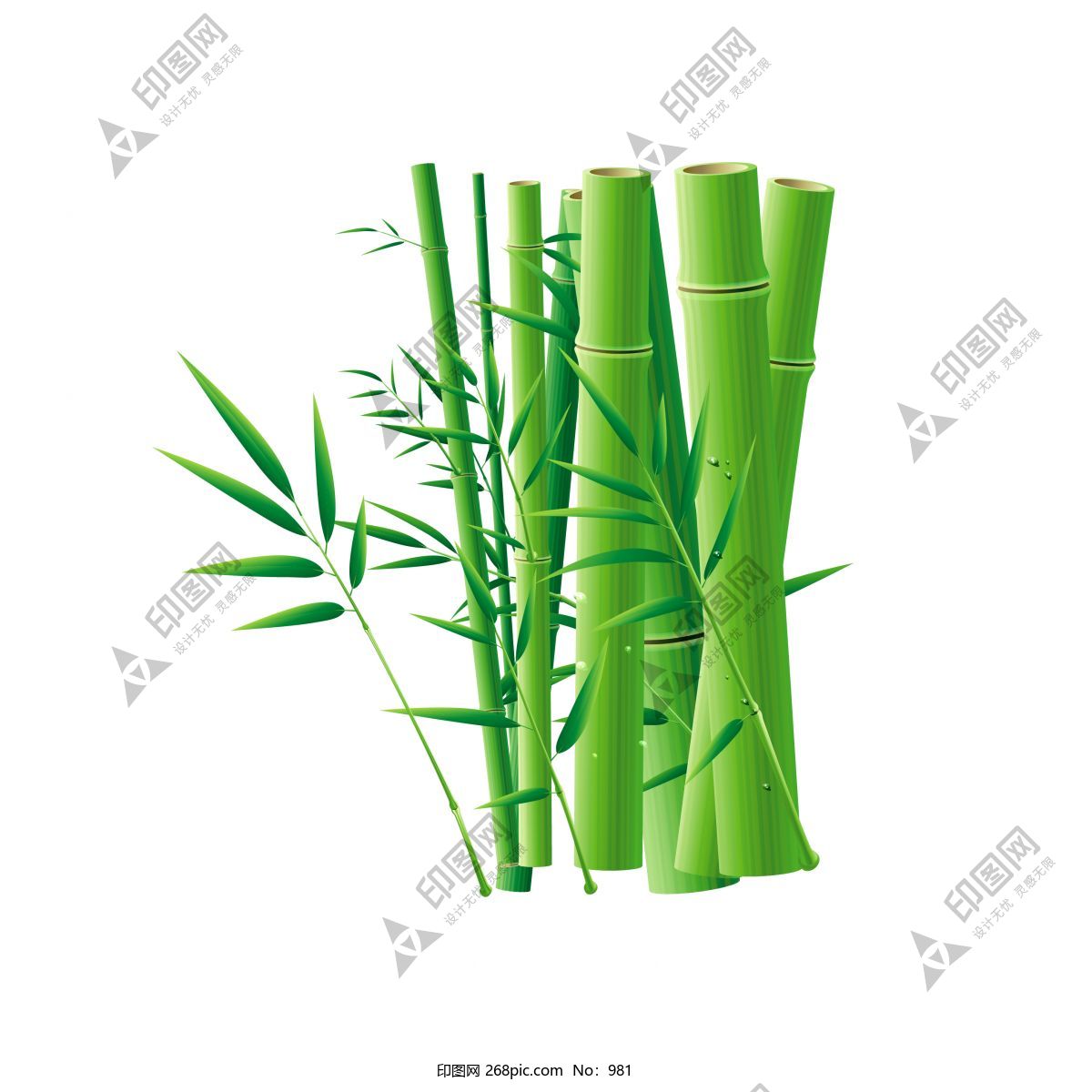 卡通竹子矢量圖下載