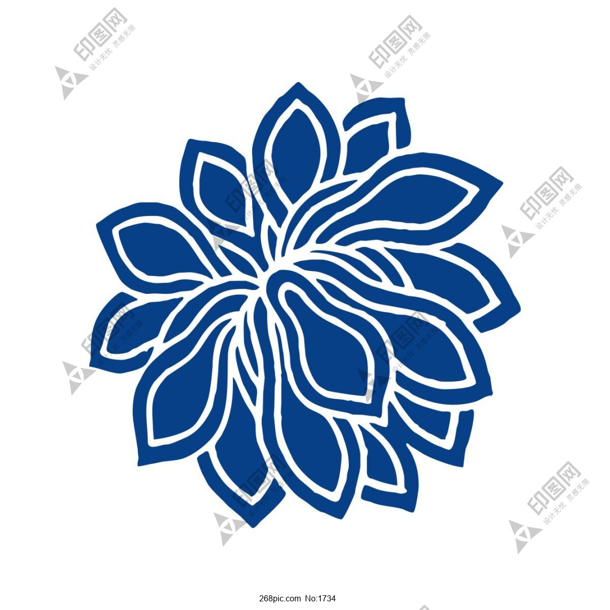 古代青花瓷花紋