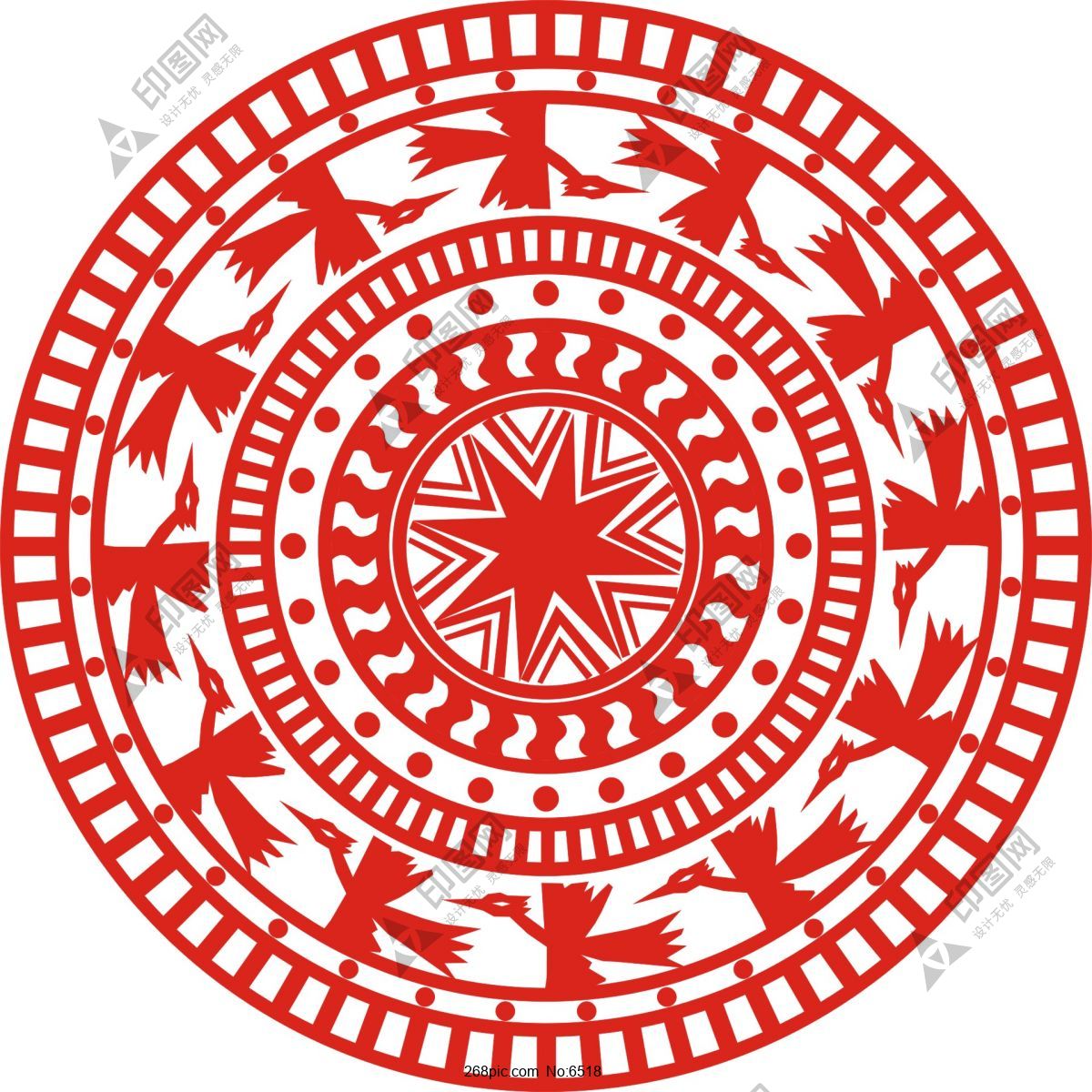 銅鼓面矢量圖