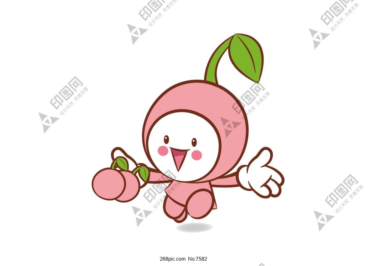 樱桃水果卡通人物