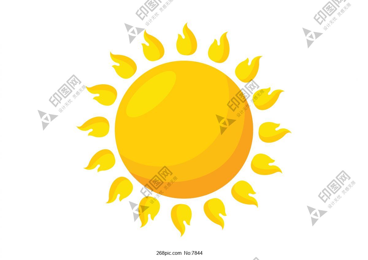 夏天黄色火热太阳
