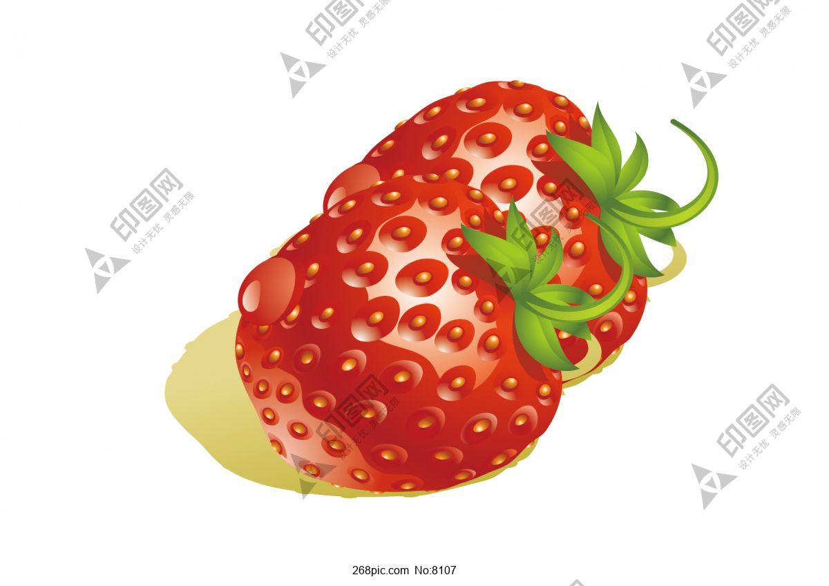 草莓装饰矢量设计