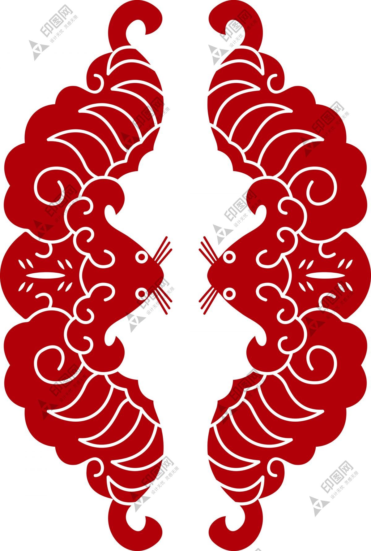 免扣古風花朵圖騰