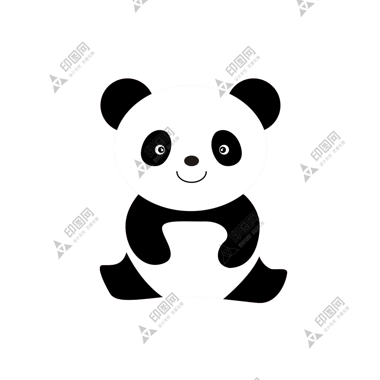 动物_1385简笔熊猫2