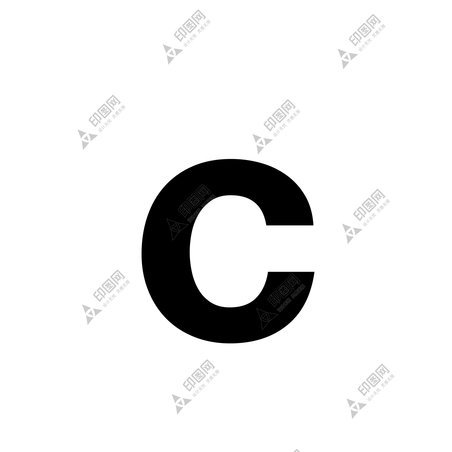 标点符号_字母_C字母_letter_c