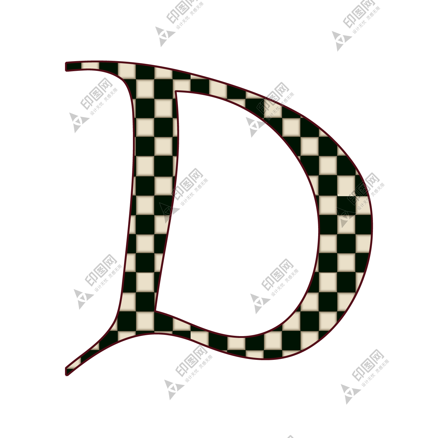标点符号_字母_D字母_letter_d
