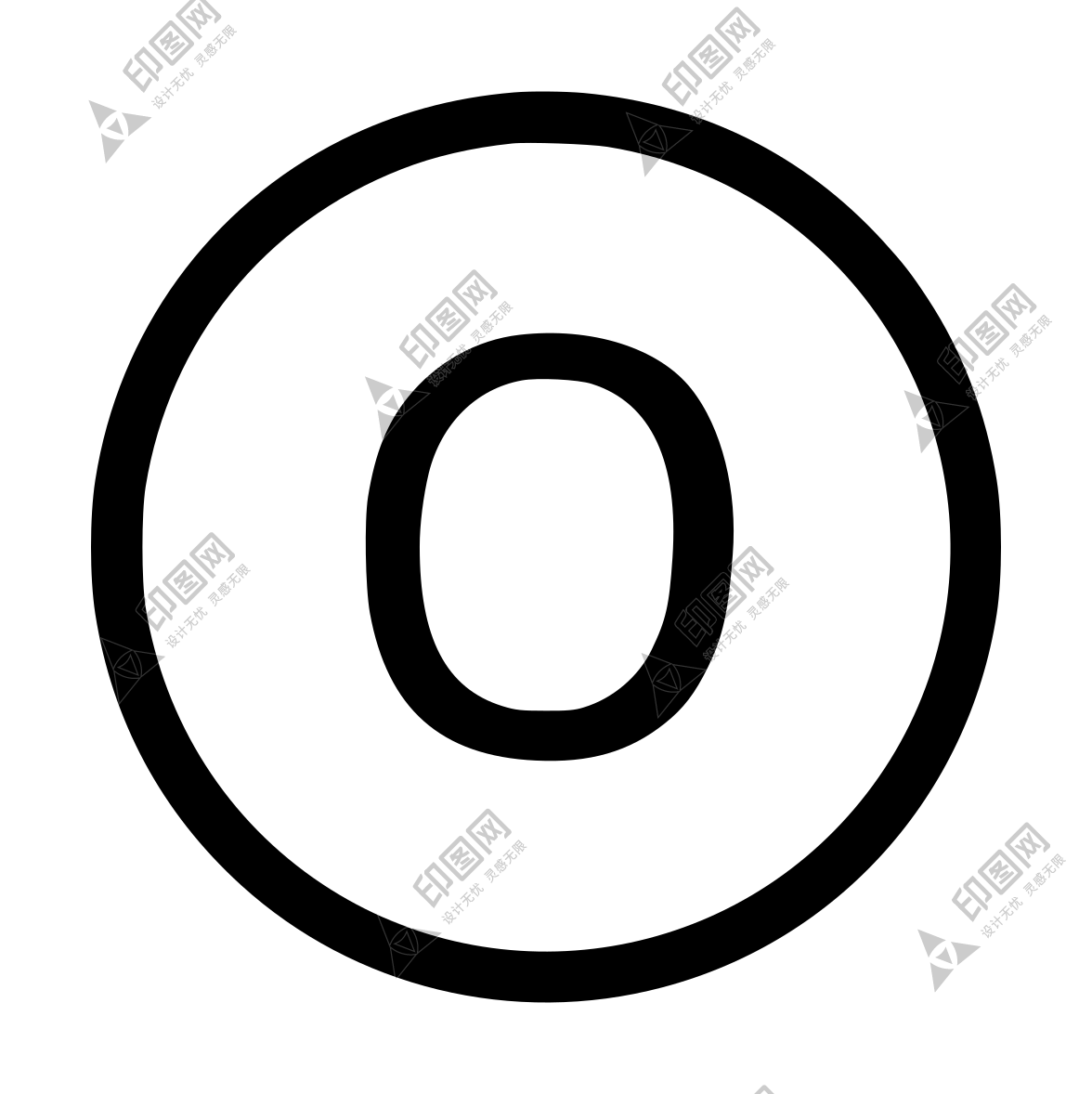 标点符号_字母_O字母_letter_o