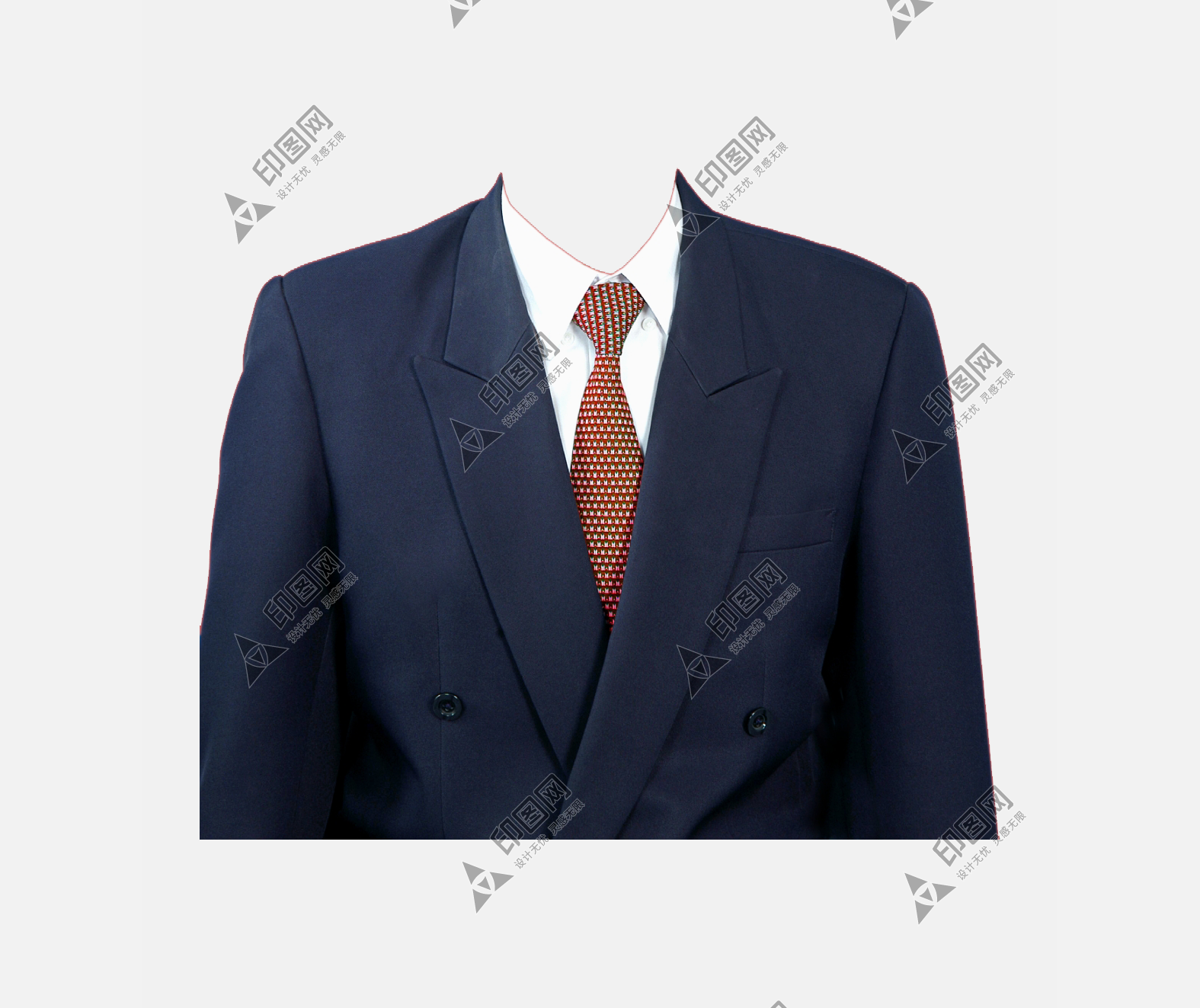 西裝西服證件照身份證一寸照片模板免摳圖片
