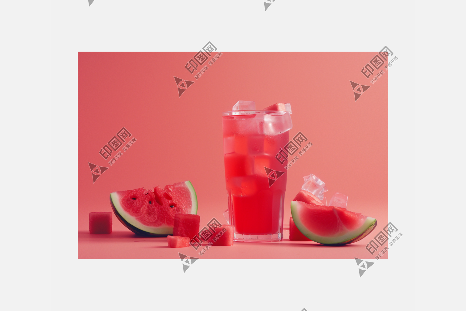 夏季多汁西瓜飲品