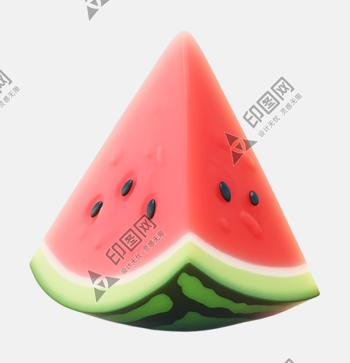 擬物風水果食物圖標-西瓜