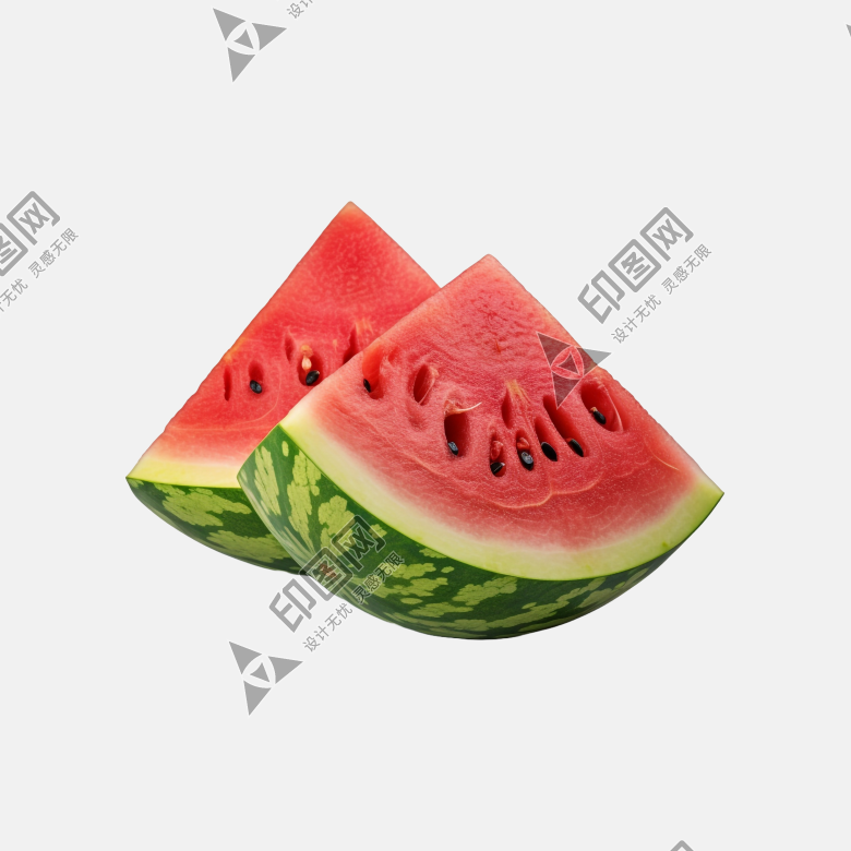 一塊大西瓜 夏天的味道 水果免扣png 可商用