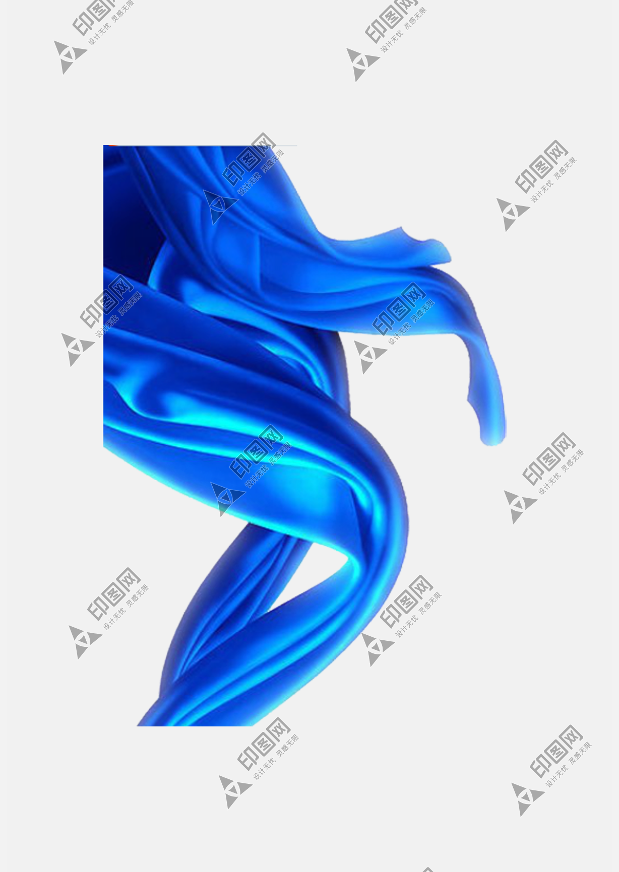 藍色 飄帶 漂浮元素免摳png