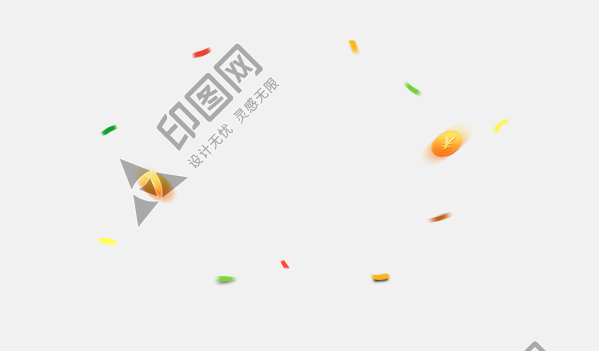 金幣 包雨 圖片 裝飾元素免摳png
