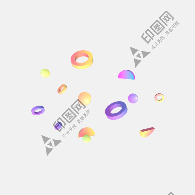漂浮物 立體 不規則
