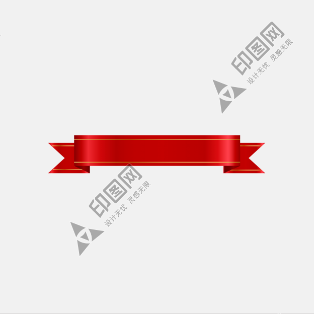 矢量紅色綢緞雙十二雙12標題欄標題框橫幅