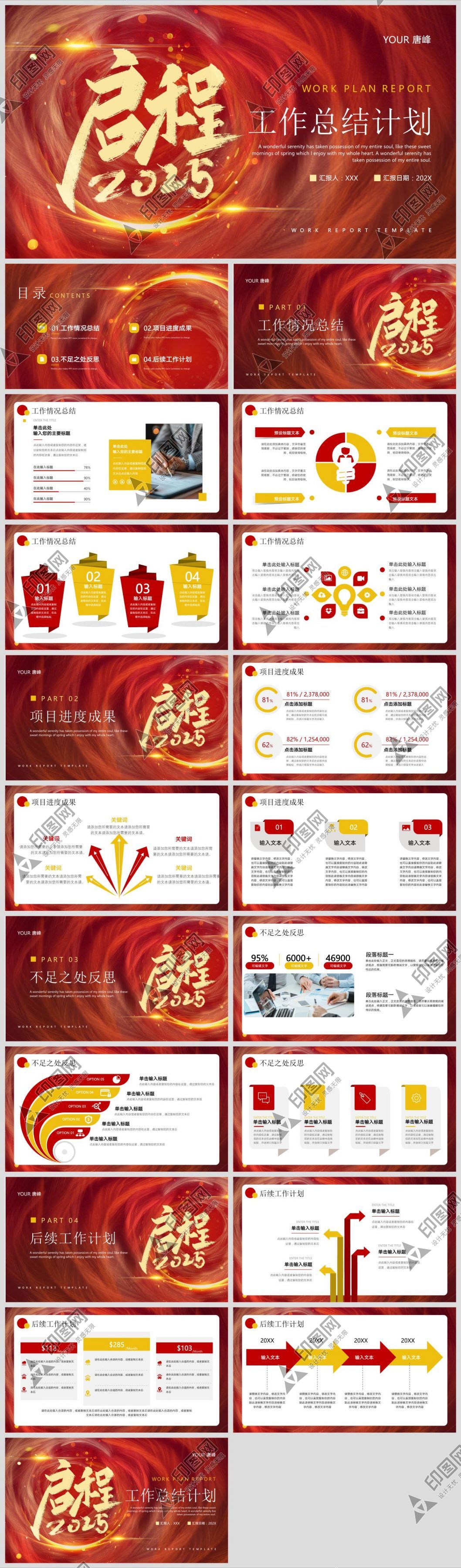 2025工作總結(jié)PPT素材模板