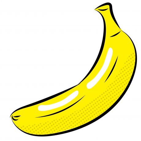 矢量波普风装饰香蕉元素