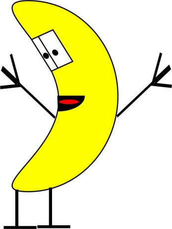 香蕉,卡通,快乐,香蕉人