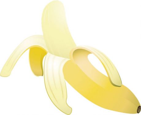 香蕉单个剥开矢量图