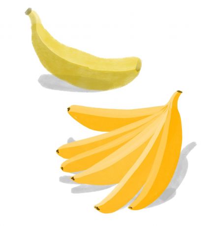 水果香蕉夏季手绘