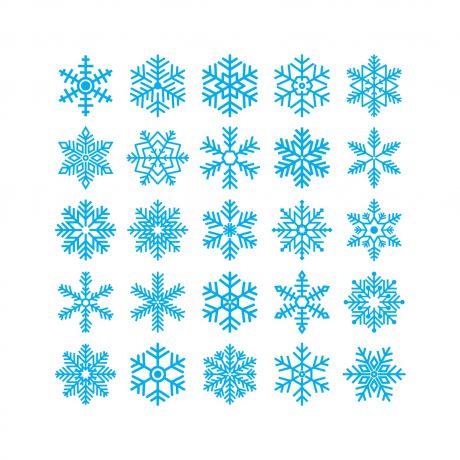 创意雪花元素蓝色雪花PNG素材
