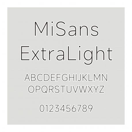 MiSans-ExtraLight-小米