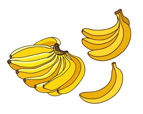 香蕉简笔矢量