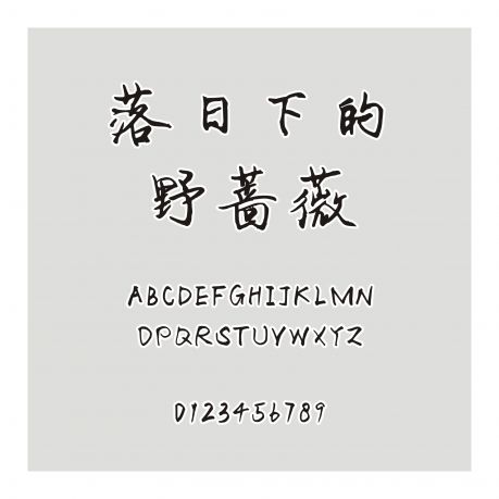 落日下的野薔薇