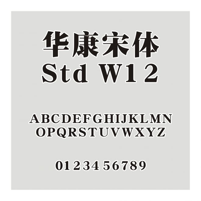 华康宋体 Std W12