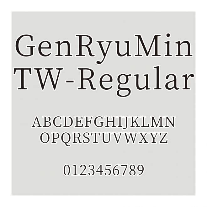 源流明体GenRyuMin TW-Regular