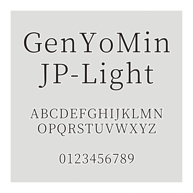 源样明体GenYoMin JP-Light