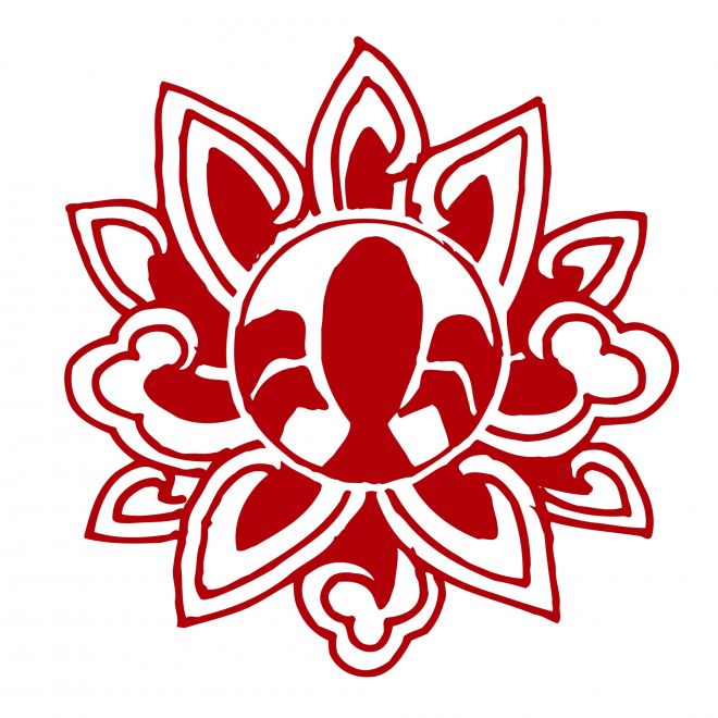 免扣古風花朵圖騰
