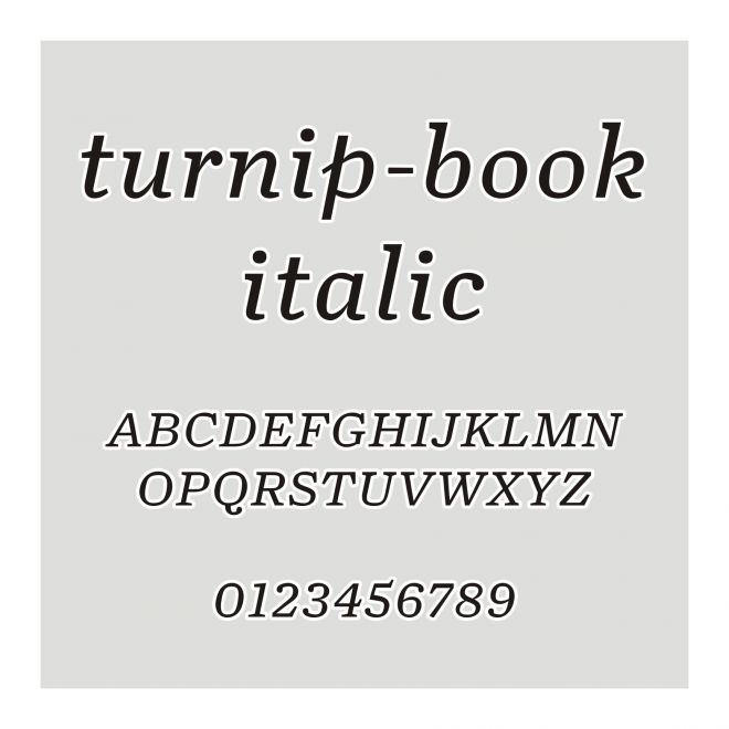 turnip-book italic