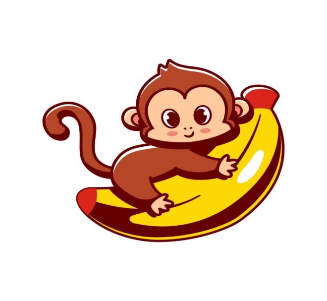 猴子抱香蕉