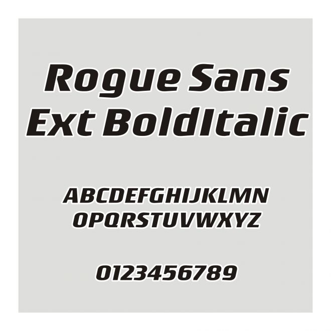 Rogue Sans Ext BoldItalic