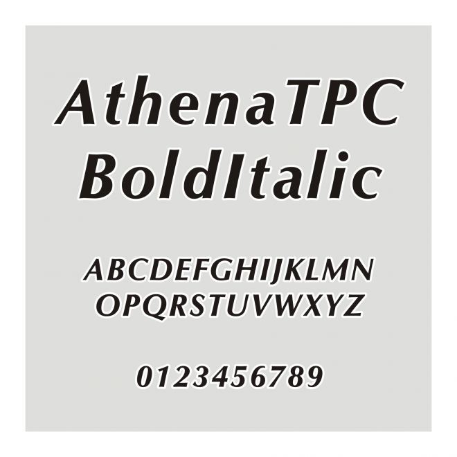 AthenaTPC BoldItalic