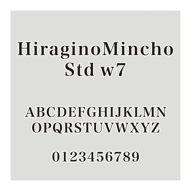 Hiragino Mincho Std W7