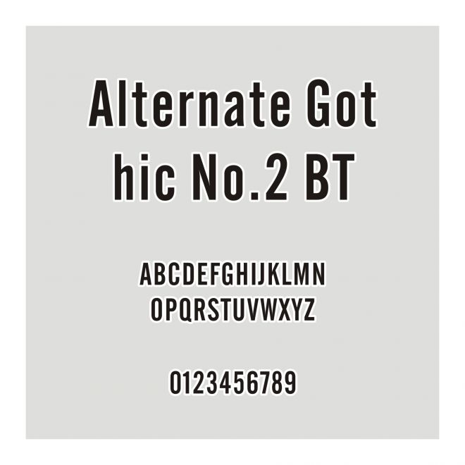 Alternate Gothic No2 BT