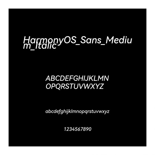 HarmonyOS_Sans_Medium_Italic