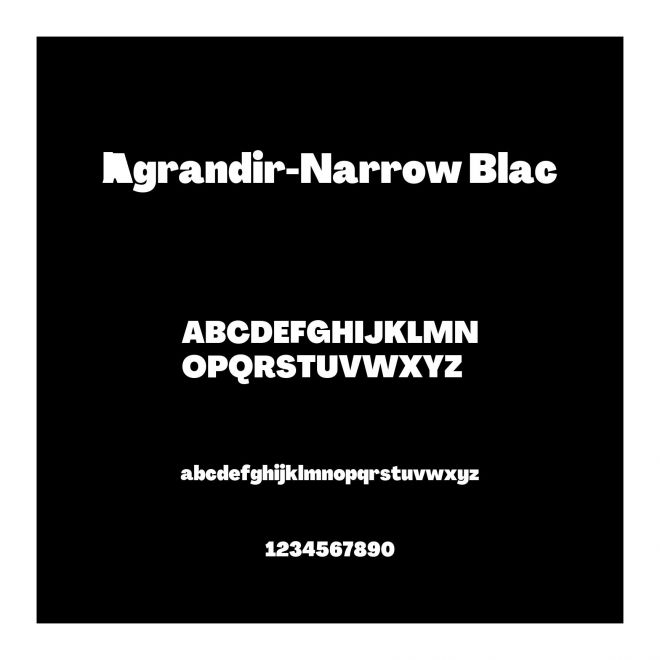 Agrandir-Narrow Black