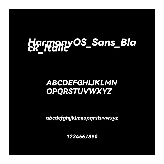 HarmonyOS_Sans_Black_Italic