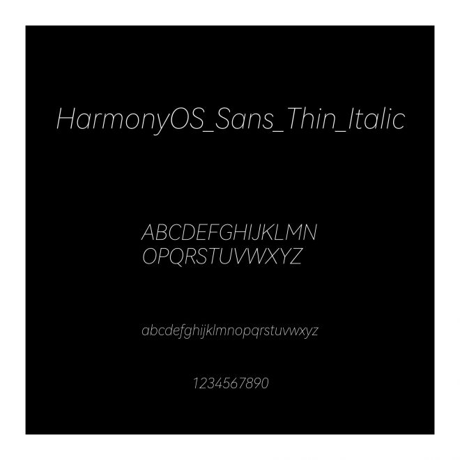HarmonyOS_Sans_Thin_Italic