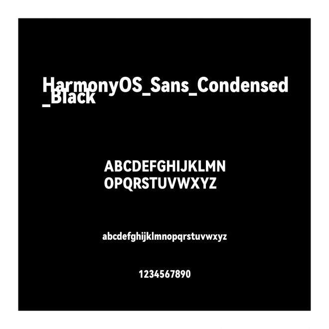 HarmonyOS_Sans_Condensed_Black