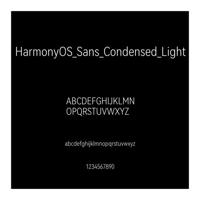 HarmonyOS_Sans_Condensed_Light