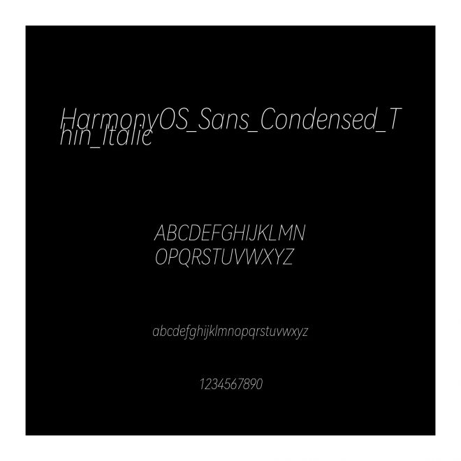 HarmonyOS_Sans_Condensed_Thin_Italic