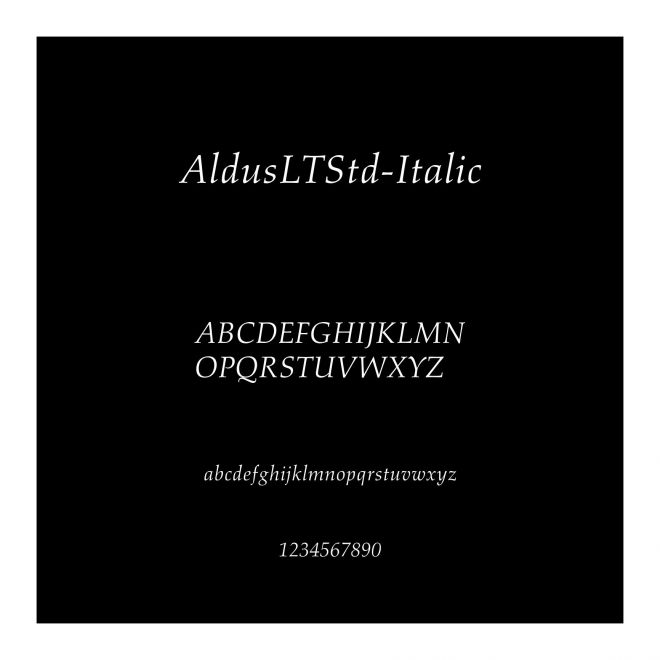 AldusLTStd-Italic